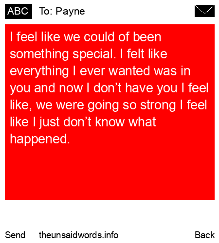 unsent message to Payne