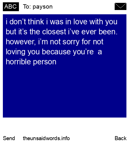 unsent message to payson