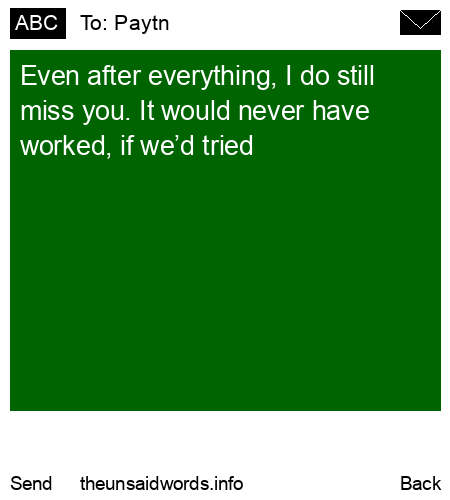 unsent message to Paytn