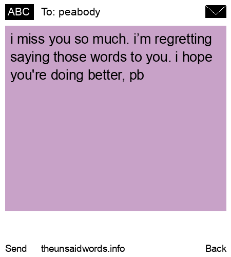 unsent message to peabody 