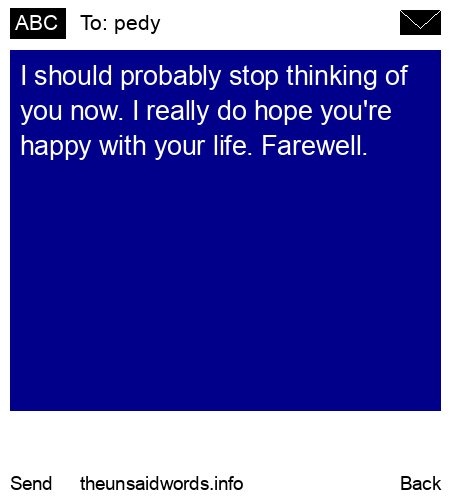 unsent message to pedy