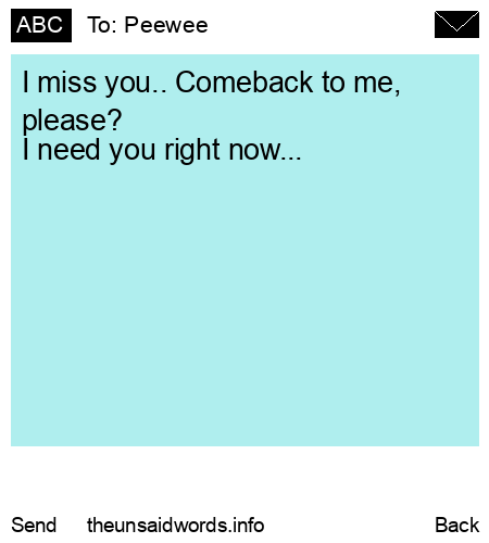unsent message to Peewee