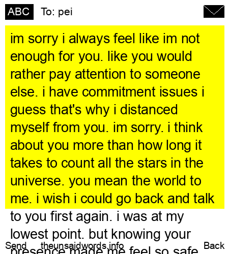 unsent message to pei