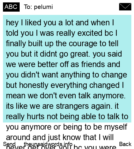 unsent message to pelumi