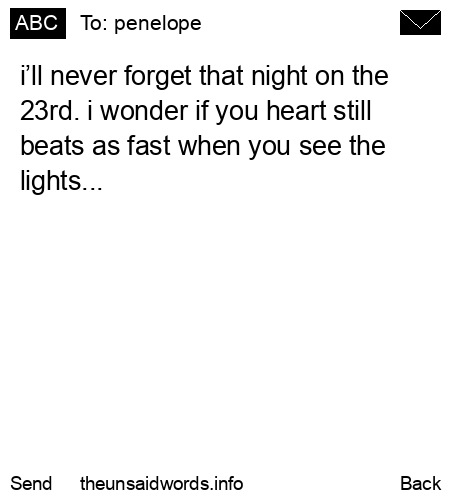 unsent message to penelope