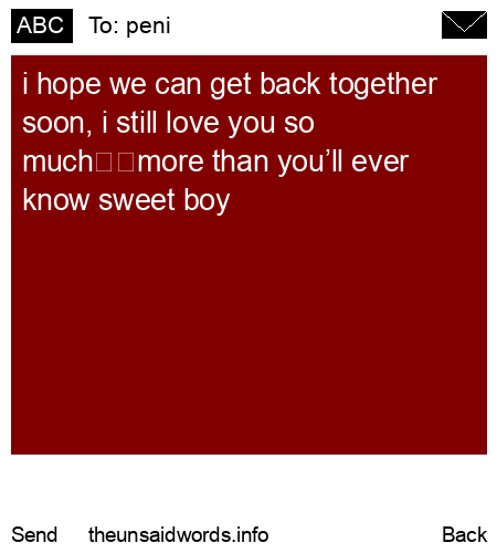 unsent message to peni