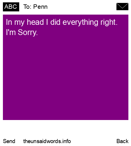 unsent message to Penn