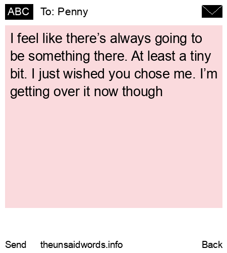 unsent message to Penny