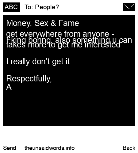 unsent message to People?