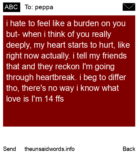 unsent message to peppa