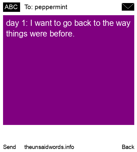 unsent message to peppermint