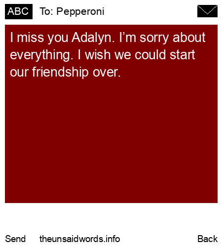 unsent message to Pepperoni