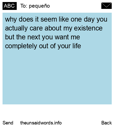 unsent message to pequeño