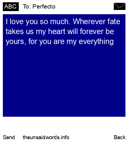 unsent message to Perfecto