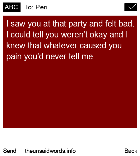 unsent message to Peri