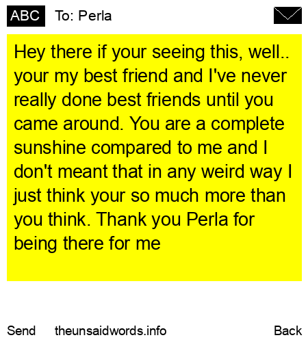 unsent message to Perla