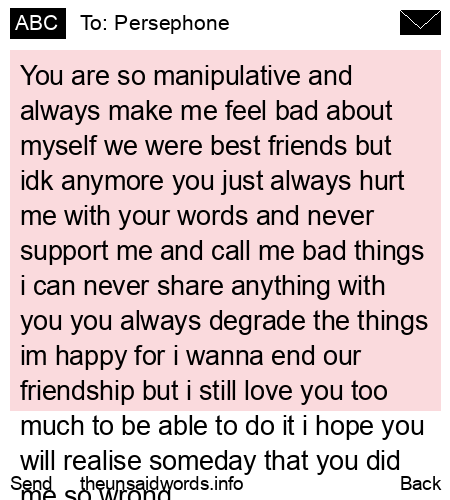 unsent message to Persephone