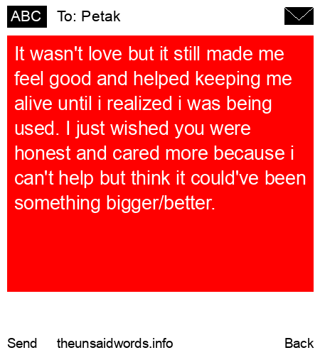 unsent message to Petak