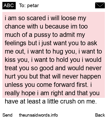 unsent message to petar