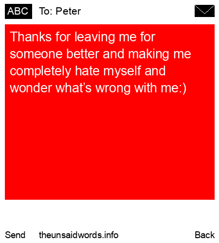 unsent message to Peter