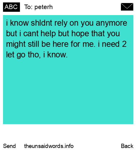 unsent message to peterh