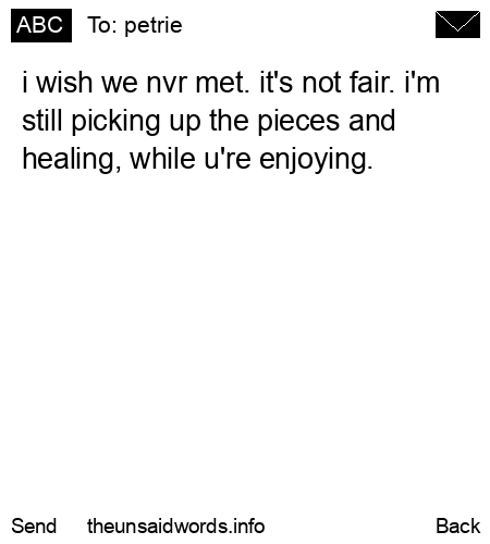 unsent message to petrie