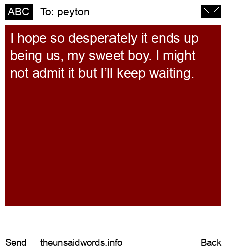 unsent message to peyton