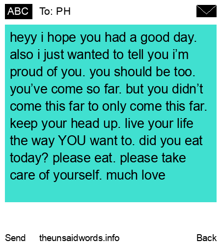 unsent message to PH