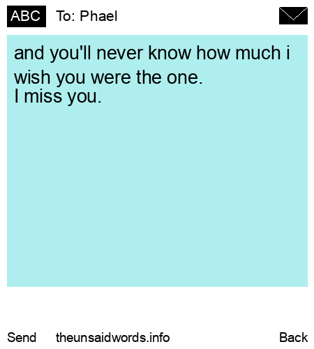 unsent message to Phael