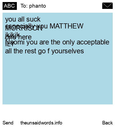 unsent message to phanto