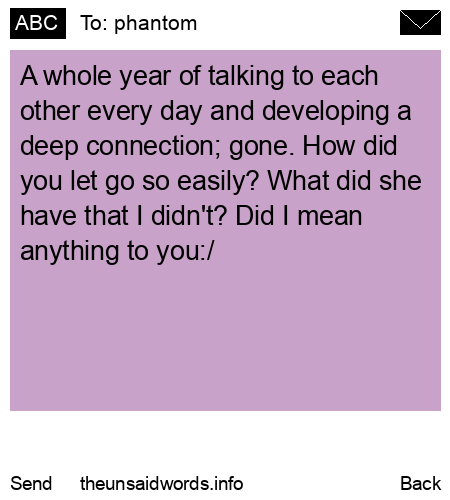 unsent message to phantom