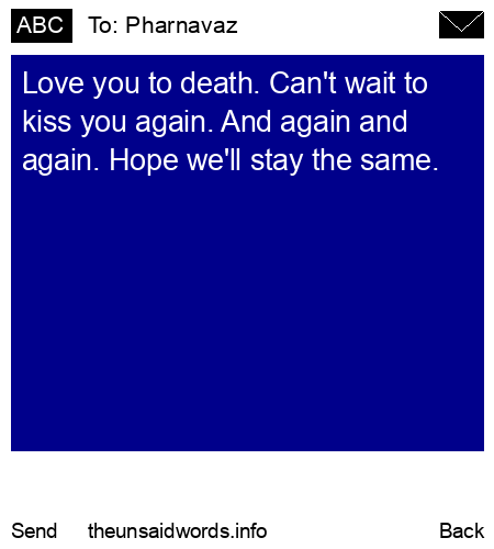 unsent message to Pharnavaz