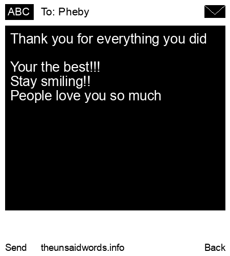 unsent message to Pheby