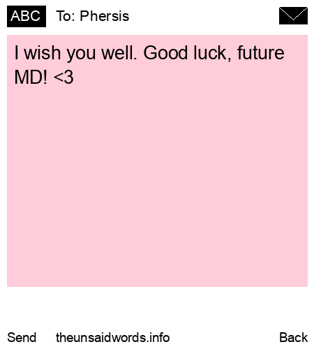 unsent message to Phersis