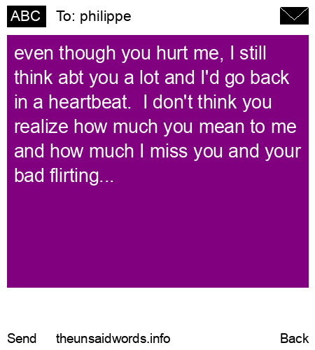 unsent message to philippe