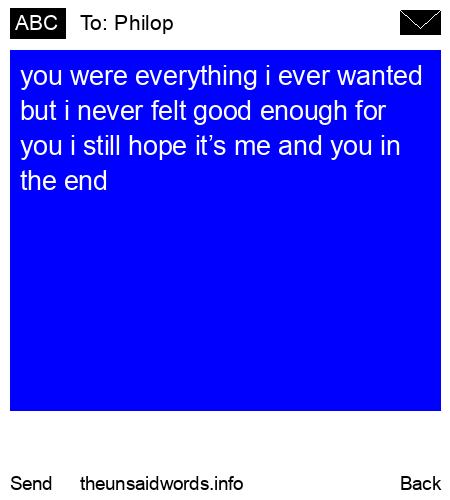unsent message to Philop