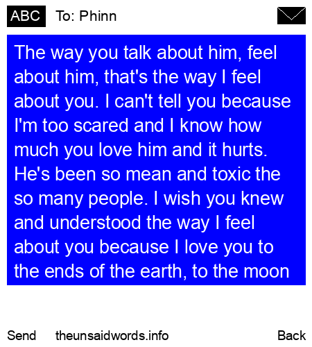 unsent message to Phinn