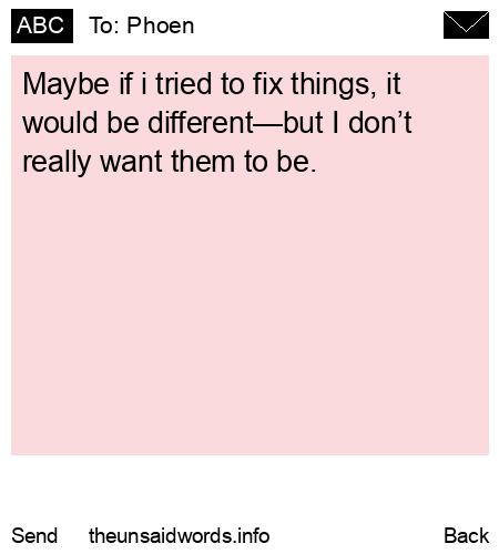 unsent message to Phoen