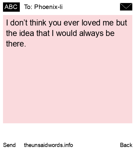 unsent message to Phoenix-li