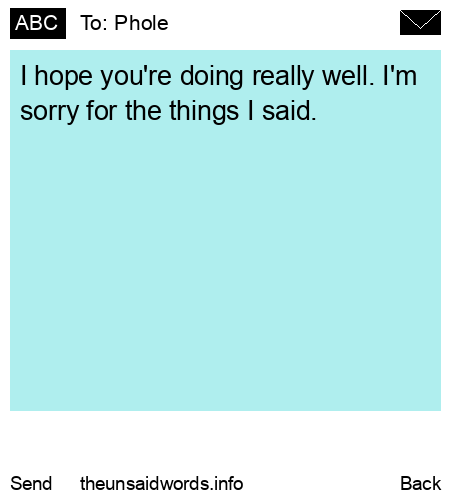 unsent message to Phole