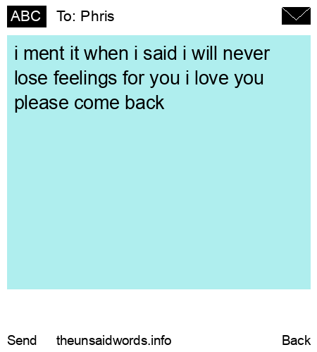 unsent message to Phris