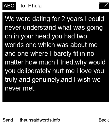 unsent message to Phula