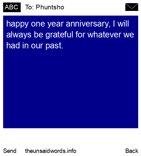 unsent message to Phuntsho