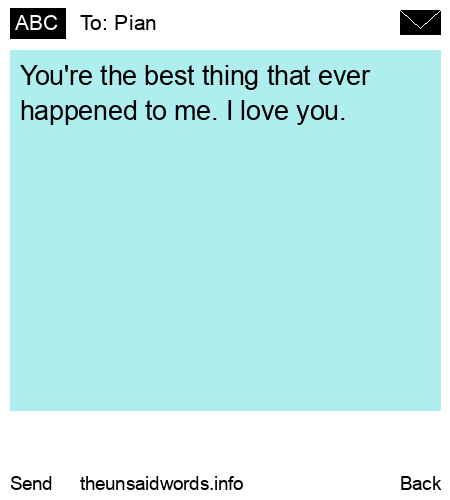 unsent message to Pian