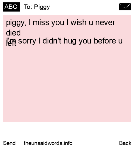unsent message to Piggy 