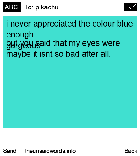 unsent message to pikachu