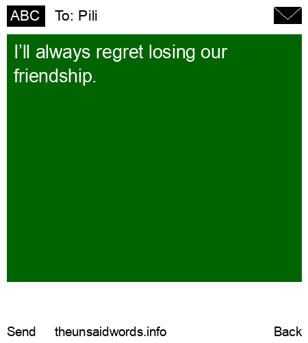 unsent message to Pili
