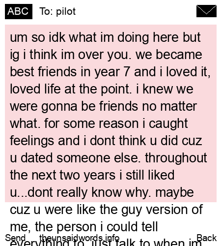 unsent message to pilot