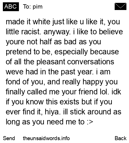 unsent message to pim