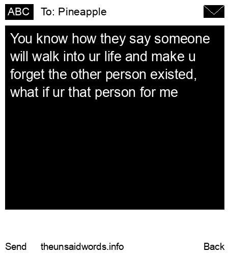 unsent message to Pineapple